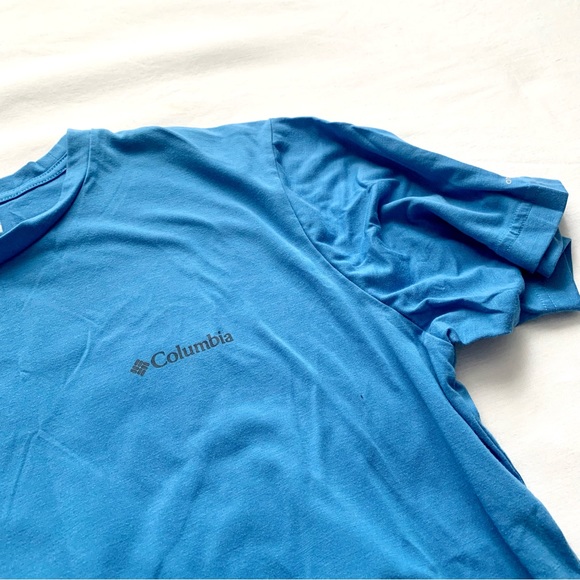 Columbia Logo Athletic T-shirt Blue Sz Large - Picture 7 of 7